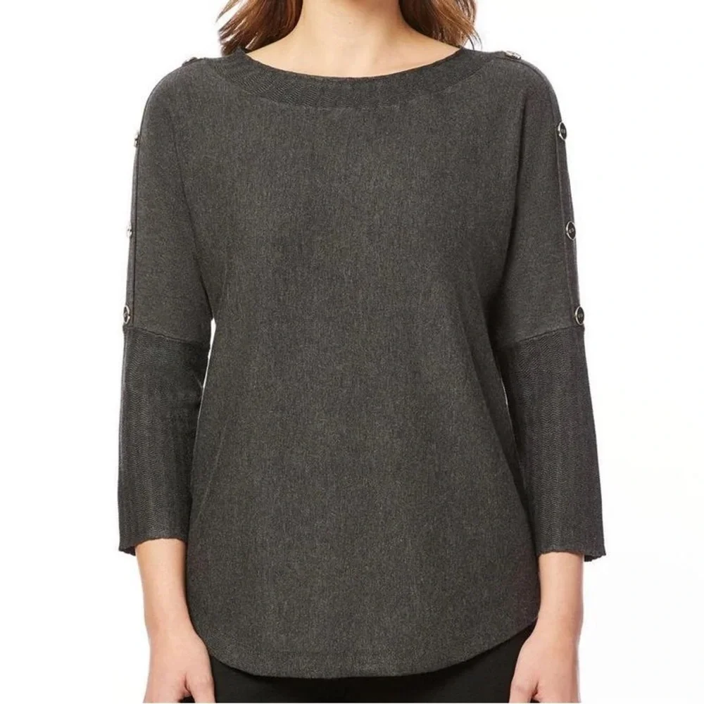 Melissa Paige Women’s Dark Gray Knit Sweater